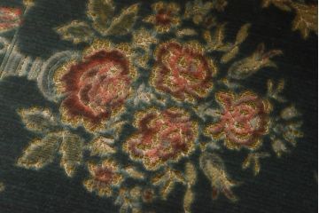 ヴィンテージ家具　ビンテージ　金華山張り　西洋家具とも馴染む華やかなラウンジソファ(一人掛けソファ)