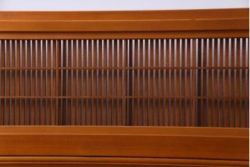 昭和中期　極上品　腰板ケヤキ材　趣と品のある佇まいが魅力の万本格子戸2枚セット(引き戸、建具)(1)