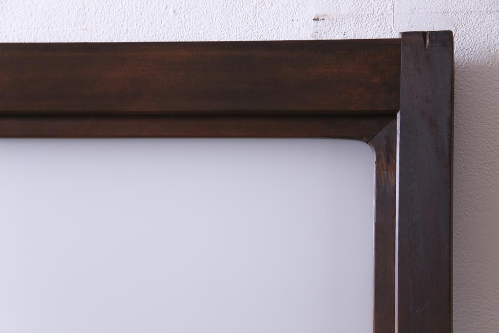 和製アンティーク　ダイヤガラス・すりガラス入り　レトロな雰囲気漂うガラス戸2枚セット(建具、引き戸)