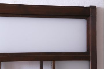 和製アンティーク　ダイヤガラス・すりガラス入り　レトロな雰囲気漂うガラス戸2枚セット(建具、引き戸)