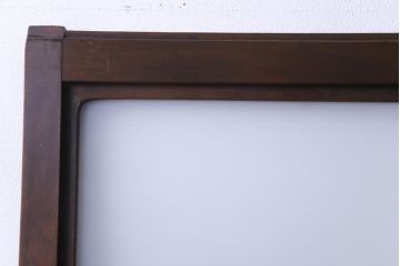 和製アンティーク　ダイヤガラス・すりガラス入り　レトロな雰囲気漂うガラス戸2枚セット(建具、引き戸)