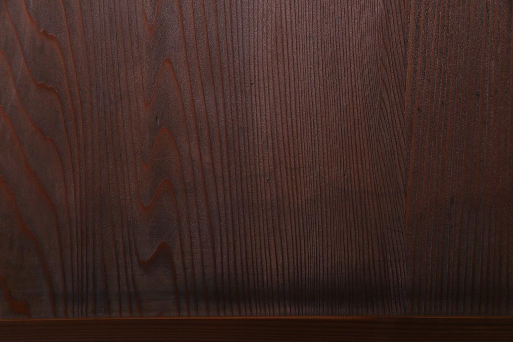 和製アンティーク　結霜ガラス入り　淡い色ガラスが優しげな雰囲気醸し出す板戸2枚セット(建具、引き戸)