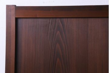 和製アンティーク　結霜ガラス入り　淡い色ガラスが優しげな雰囲気醸し出す板戸2枚セット(建具、引き戸)(1)