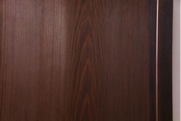 和製アンティーク　結霜ガラス入り　淡い色ガラスが優しげな雰囲気醸し出す板戸2枚セット(建具、引き戸)(1)