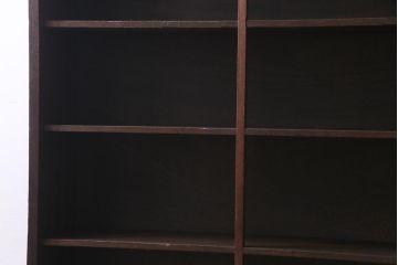 レトロ家具　昭和レトロ　脚付リメイク　ダークトーンが格好いいオープンラック(収納棚、本棚)