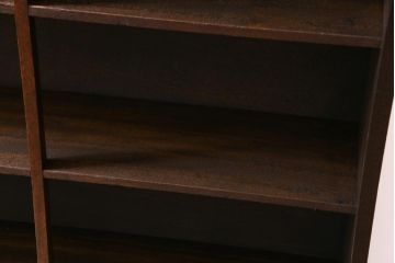 レトロ家具　昭和レトロ　脚付リメイク　ダークトーンが格好いいオープンラック(収納棚、本棚)
