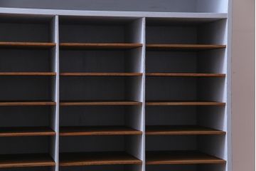 ペイント家具　淡いカラーがお洒落なオープンラック(書類棚)