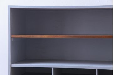 ペイント家具　淡いカラーがお洒落なオープンラック(書類棚)