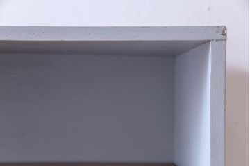 ペイント家具　淡いカラーがお洒落なオープンラック(書類棚)