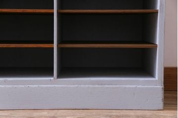 ペイント家具　淡いカラーがお洒落なオープンラック(書類棚)