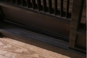 ラフジュ工房オリジナル　リメイク家具　アンティークの建具を使った和モダンな戸棚(ガラス戸棚、収納棚、サイドボード)
