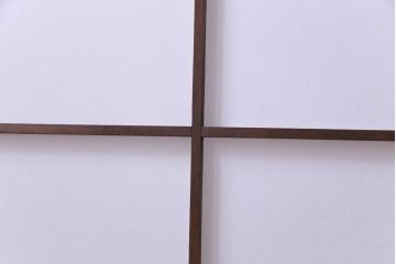昭和中期　和の風情あふれる佇まいが魅力の摺り上げ雪見障子戸2枚セット(引き戸、擦り上げ障子戸、擦上障子戸、建具)