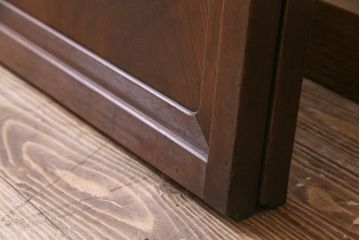 昭和中期　和の風情あふれる佇まいが魅力の摺り上げ雪見障子戸2枚セット(引き戸、擦り上げ障子戸、擦上障子戸、建具)