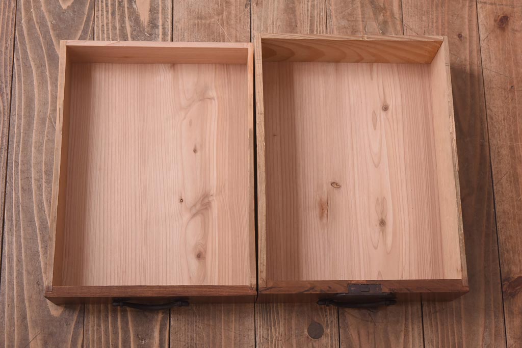 アンティーク家具　和製アンティーク　古い引き出しを使ったリメイク小引き出し(1)