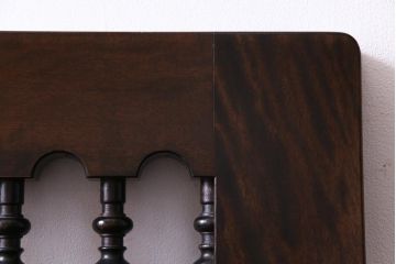 ビンテージ　松本民芸家具　厚みのある一枚板を座面に使ったスピンドルバックベンチ(長椅子)(定価約85万円)