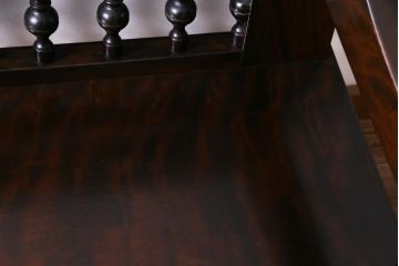 ビンテージ　松本民芸家具　厚みのある一枚板を座面に使ったスピンドルバックベンチ(長椅子)(定価約85万円)