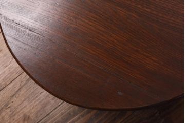 レトロ家具　昭和初期　栓材　レトロな佇まいが魅力の丸ちゃぶ台(座卓、ローテーブル)