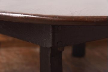 レトロ家具　昭和初期　栓材　レトロな佇まいが魅力の丸ちゃぶ台(座卓、ローテーブル)