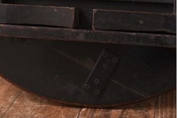 レトロ家具　昭和初期　栓材　レトロな佇まいが魅力の丸ちゃぶ台(座卓、ローテーブル)