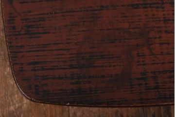 アンティーク家具　昭和初期　ひと味違った味わいが魅力の角ちゃぶ台(ローテーブル)