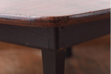 アンティーク家具　昭和初期　ひと味違った味わいが魅力の角ちゃぶ台(ローテーブル)