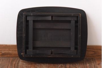 アンティーク家具　昭和初期　ひと味違った味わいが魅力の角ちゃぶ台(ローテーブル)
