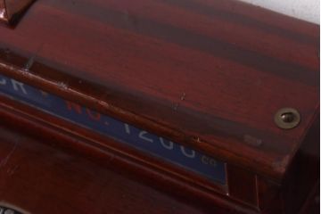 アンティーク雑貨　和製アンティーク　ミクニ自動金銭分類器　レトロな佇まいが魅力の木製レジスター