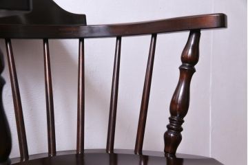 中古　松本民芸家具　ローバックの#91型キャプテンチェア(アームチェア、椅子)(定価約11万円)(1)