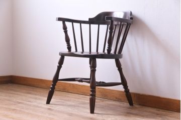 中古　松本民芸家具　ローバックの#91型キャプテンチェア(アームチェア、椅子)(定価約11万円)(1)