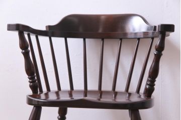 中古　松本民芸家具　ローバックの#91型キャプテンチェア(アームチェア、椅子)(定価約11万円)(1)
