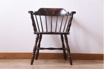 中古　松本民芸家具　ローバックの#91型キャプテンチェア(アームチェア、椅子)(定価約11万円)(2)