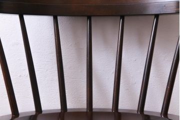 中古　松本民芸家具　ローバックの#91型キャプテンチェア(アームチェア、椅子)(定価約11万円)(3)