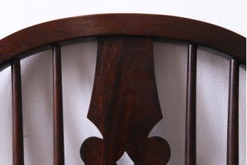 中古美品　九州民芸家具　クラシカルな空間に馴染むアームチェア(ワークチェア)