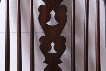 中古美品　九州民芸家具　クラシカルな空間に馴染むアームチェア(ワークチェア)