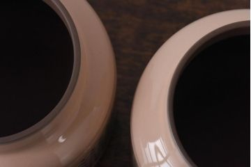 アンティーク雑貨　イギリスビンテージ　HORNSEA(ホーンジー)　CORAL(コーラル)　キャニスター(保存容器、洋食器)2個セット