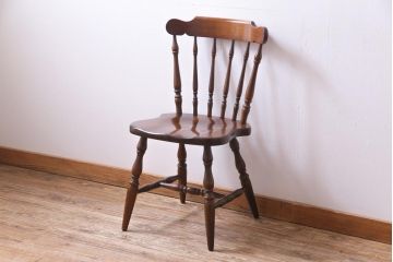 ヴィンテージ家具　ビンテージキツツキ　飛騨産業　穂高　カントリースタイルに合うチェア(椅子)(3)