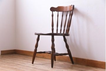 ヴィンテージ家具　ビンテージキツツキ　飛騨産業　穂高　カントリースタイルに合うチェア(椅子)(3)