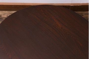 レトロ家具　昭和初期　栓材　温もり溢れるレトロな丸ちゃぶ台(座卓、ローテーブル)