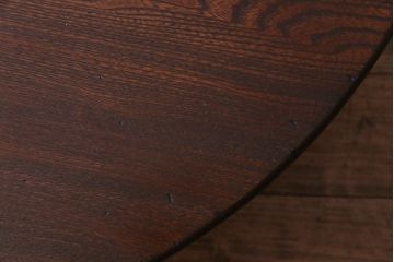 レトロ家具　昭和レトロ　栓材製　懐かしさあふれる佇まいが魅力の丸ちゃぶ台(座卓、ローテーブル)