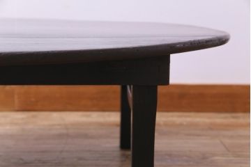 レトロ家具　昭和レトロ　栓材製　懐かしさあふれる佇まいが魅力の丸ちゃぶ台(座卓、ローテーブル)(1)