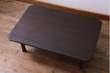 アンティーク家具　昭和初期　栓材　味わいある佇まいが魅力の角ちゃぶ台(座卓、ローテーブル)