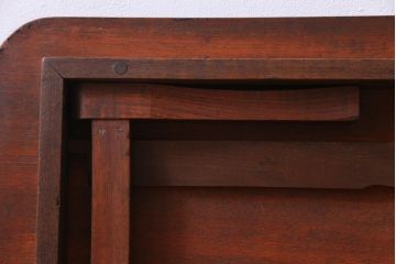 アンティーク家具　昭和初期　栓材　味わいある佇まいが魅力の角ちゃぶ台(座卓、ローテーブル)