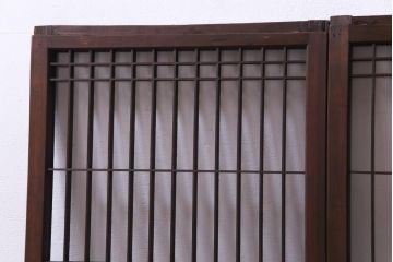 ラフジュ工房オリジナル　リメイク家具　アンティークの書院戸を使った戸棚(ガラス戸棚、収納棚、サイドボード)