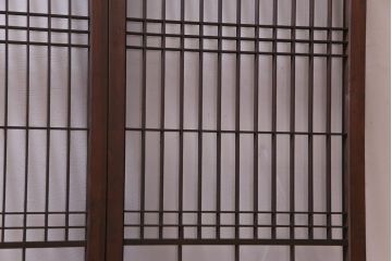 ラフジュ工房オリジナル　リメイク家具　アンティークの書院戸を使った戸棚(ガラス戸棚、収納棚、サイドボード)