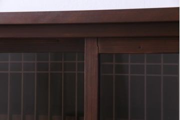 ラフジュ工房オリジナル　リメイク家具　アンティークの書院戸を使った戸棚(ガラス戸棚、収納棚、サイドボード)