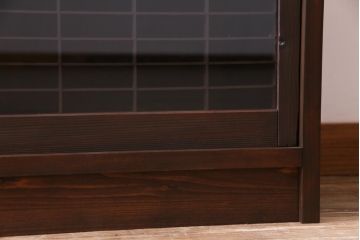 ラフジュ工房オリジナル　リメイク家具　アンティークの書院戸を使った戸棚(ガラス戸棚、収納棚、サイドボード)