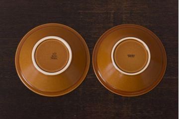 イギリスビンテージ　HORNSEA(ホーンジー)　SAFFRON(サフラン)　スープボウル2枚セット(サラダボウル)(1)