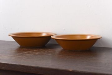 イギリスビンテージ　HORNSEA(ホーンジー)　SAFFRON(サフラン)　スープボウル2枚セット(サラダボウル)(2)