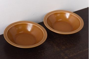 イギリスビンテージ　HORNSEA(ホーンジー)　SAFFRON(サフラン)　スープボウル2枚セット(サラダボウル)(3)