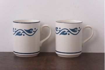 イギリスビンテージ　HORNSEA(ホーンジー)　LOIRE(ロアール)　マグカップ2個セット(コーヒーカップ)(1)